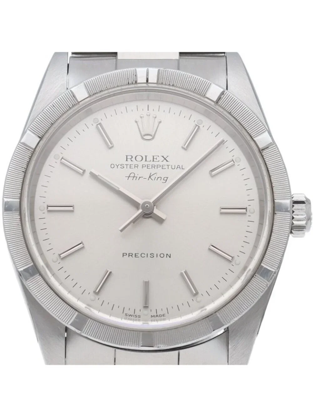 Rolex Air King Box SS Watch Silver Polished